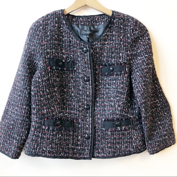 Talbots Jackets & Blazers - NWOT! Talbots Wool Fringed Tweed Blazer Jacket
